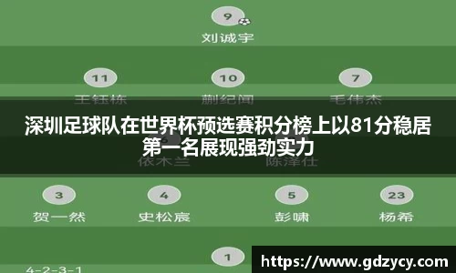 深圳足球队在世界杯预选赛积分榜上以81分稳居第一名展现强劲实力
